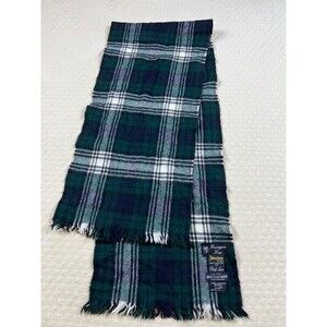 Johnstons of Elgin Wool Plaid Scarf Dress Park Lane VTG | Black Watch | 53"L